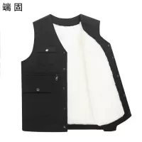 端固 皮毛一体羊毛背心羊剪绒防寒马甲HYS43/件