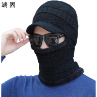 端固 加绒毛线帽围脖一体护颈连体帽sa2/顶