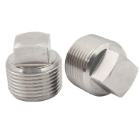 历途科技不锈钢四方外丝堵头3分 个