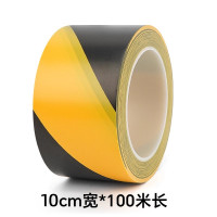 吉迎尚品 黑黄警示胶带隔离警戒胶带 10cm*100米 卷