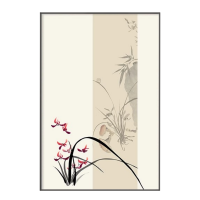 吉迎尚品 装饰画水墨画壁画挂画国画 兰花40*60cm 个