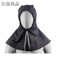 吉迎尚品 电焊防护防尘帽牛仔布披肩帽 透气款 个
