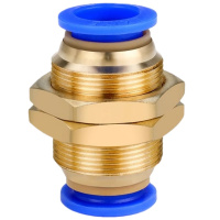 吉迎尚品 PM气动接头隔板接头快插穿板接头 多规格 个