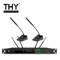 THY PRO AUDIO一拖二线话筒BK-8672 套 一拖二头戴话筒/无线领夹话筒/无线手持话筒/无线会议话筒 一