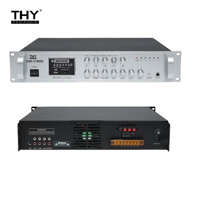 THY PRO AUDIO定压合并式功放五分区控制音量大小带USB带蓝牙USB-5180DLUSB-5250DLUSB-