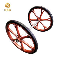 俊奇特 工地手推车梅花钢圈实心轮子 80*2.5cm 26*2 1/2 套