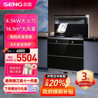 森歌(SENG) M3集成灶家用国标二星级杀菌带消毒柜一体 钢化玻璃 天然气