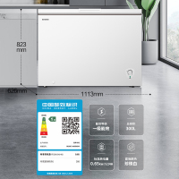 容声顶开门卧式冷柜300升白1级节能直冷大容量省电机械控温12422195669