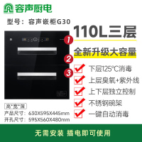 容声消毒柜嵌入式家用消毒碗柜大容量二星级餐具碗筷厨房高温镶嵌式二星级110L国标全二星级消毒G30