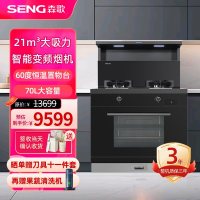 [新品]森歌(SENG)集成灶D8ZK-1蒸烤一体机变频 抽油烟机燃气灶家用厨房灶具液化气