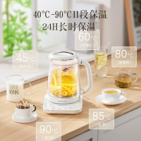 荣事达纯钛养生壶 双层低噪音烧水壶玻璃面板煮茶器电热水壶1.5L恒温可预约电水壶 带滤网YSH15X37(TL)