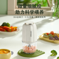 荣事达 辅食机婴儿家用宝宝料理机多功能搅拌机佐料机蒜泥捣碎器绞肉机300ml+8叶刀 RS-JR2068-8G