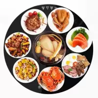 先科家用饭菜保温板手动旋转餐桌面暖菜板发热垫多功能加热菜板[800手动旋转保温板金属包边]