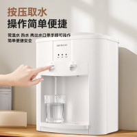 沁园(TRULIVA)家用上置型台式饮水机桌面宿舍小型桶装水制冷热一体办公室 乳白色 温热型 3017W