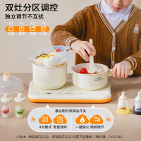 荣事达电煮锅迷你小火锅儿童厨具小厨房仿真玩具趣味厨房亲自厨房过家家电子厨房RS-BG600A芝士萌黄