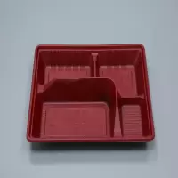 盛京环锢一次性塑料餐饮具SB-新正宗盒(红黑)600个/箱 箱