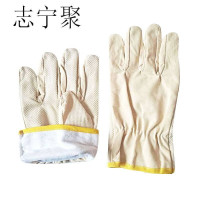 志宁聚滴塑帆布手套 均码手心带绒布里 副