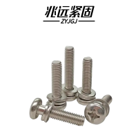 兆远紧固 不锈钢半圆头三组合螺丝螺钉(个)(6*22)