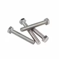 JIBIN/继彬DIN933外六角螺栓 不锈钢304 A2-70 本色 全牙 M12×85 1个