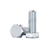 JIBIN/继彬 GB30 外六角螺栓 碳钢Q235 4.8级 镀白锌 全牙 M27×190 个