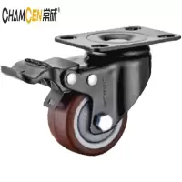 常成 咖啡色TPR轮 H4-22C50-41H 塑料双刹2寸 /个