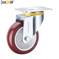 常成 枣红色PU轮 B3-1275-31A 活动3寸 /个