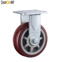 常成 枣红色PU轮 C4-11150-32A 固定6寸 /个