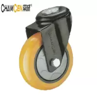 常成 橙黄色PU轮 B4-2475-31E 孔顶活动3寸 /个