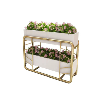 晋寻双层不锈钢花箱架1.2*0.8*0.3m/套