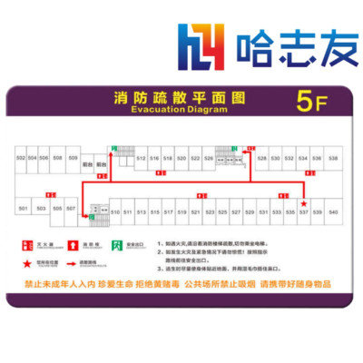 哈志友定制消防图指示牌警示牌1*1米设计新颖 ,高清印刷,支持定制