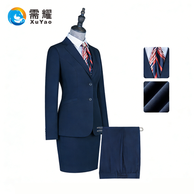 需耀 女西服套装 2804藏青 套