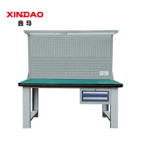 鑫导 防静电工作台 1200*750*800吊二抽双背板灯架 张