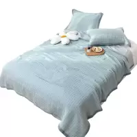 潇凡 加厚提花多层纱布盖毯+枕巾*2 (200*230±3cm 55*80±2cm) 三件套 套