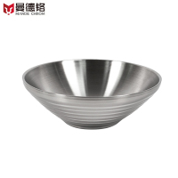 曼德铬 304不锈钢双层碗 冷面碗 18CM 一个