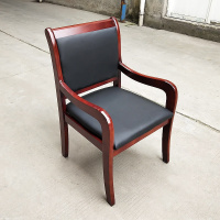 实木办公椅会议椅培训椅书房棋牌麻将椅木质老板椅电脑椅加厚西皮CXY-YY08082