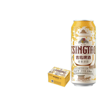 青岛啤酒桂花味白啤9度500*3*4牛卡包提盒装罐啤