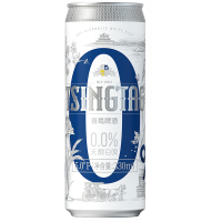 青島啤酒(TSINGTAO)无醇（0.0）白啤 5度 330ml*24罐