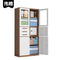 伟樽铁皮文件柜咖套白偏三保900*400*1850mm台