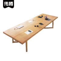 伟樽实木多人会议桌180*80*75cm张