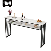 伟樽岩板吧台桌双层180*40*105cm张