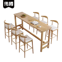 伟樽吧台桌180*45*105cm+椅子*6套