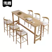 伟樽吧台桌180*45*105cm+椅子*6套