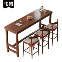 伟樽实木吧台桌240*40*105cm张