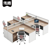 伟樽屏风工位带柜四人位280*240*110cm套
