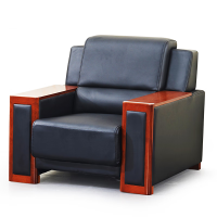 东杉DONGSHAN 办公沙发 牛皮商务沙发单人位