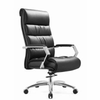 东杉电脑椅子 办公椅 家用转椅 人体工学椅老板椅 时尚黑色皮椅 黑色真皮