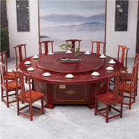 企来实木电动餐桌 2400*2400*750mm 组