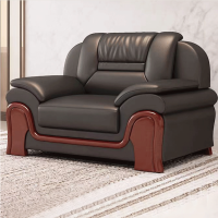 企来实木牛皮单人位沙发 1230*850*920mm 个