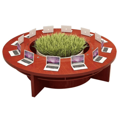 企来实木圆形会议桌 3500*3500*760mm 组