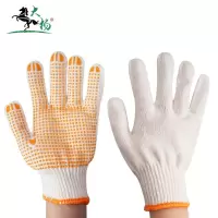 大杨点胶棉纱手套 防滑塑胶点塑手套 038 /双